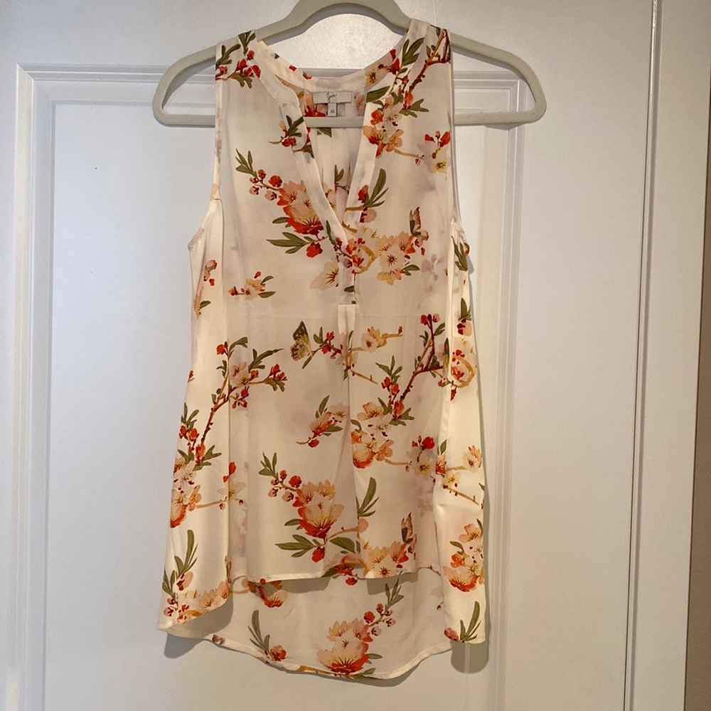 Joie Silk Sleeveless Floral Top